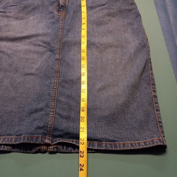 Villager Stretch Blue Jean Skirt - Picture 3 of 6